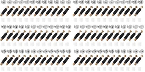 50 Sets Cam Fittings with Dowel 3-in-1 Furniture Connecting Kit Cam Lock Fittings with Dowel & Nuts & Cam Screws for Wardrobe and Cabinet in Saudi Arabia