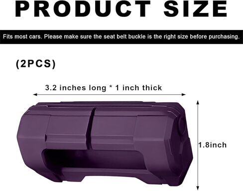 2 PCS Car Seat Belt Buckle Covers, Anti-Scratch Silicone Auto Seatbelt Clips Protector, Universal Seat Belt Buckle Protective Sleeve for SUVs Vans Trucks, Car Accessories (Black) in Saudi Arabia
