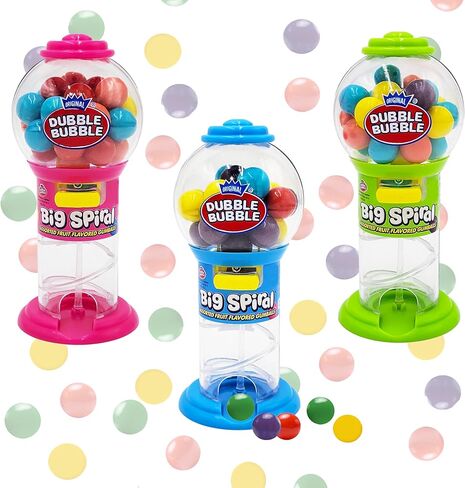 The Dreidel Company Spiral Fun Gumball Machine 5" Inches Tall, Assorted (2-Pack) in Saudi Arabia