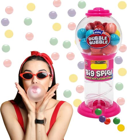 The Dreidel Company Spiral Fun Gumball Machine 5" Inches Tall, Assorted (2-Pack) in Saudi Arabia
