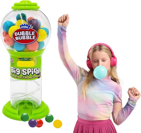 The Dreidel Company Spiral Fun Gumball Machine 5" Inches Tall, Assorted (2-Pack) in Saudi Arabia