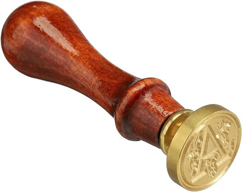 Letter Wax Seal Stamp, Alphabet a Wooden Handle 25mm Removable Retro Brass Head Classic Sealing Stamp for Envelope Invitation Card Wedding Gift Decoration in Saudi Arabia