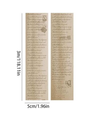 1pc Vintage Stamp Poetry Collection Washi Tape Stickers for Creative DIY Scrapbooking, Envelope & Bag Sealing Decoration Scrapbook Supplies Scrap Book Supplies Classroom Back to School in Saudi Arabia