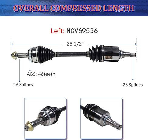Maxfavor CV Axle Drive Shaft fit for Toyota Matrix 2003-2008 Pontiac Vibe 2003 2004 2005 2006 2007 2008 1.8L FWD Automatic, Front Driver Passenger Side in Saudi Arabia