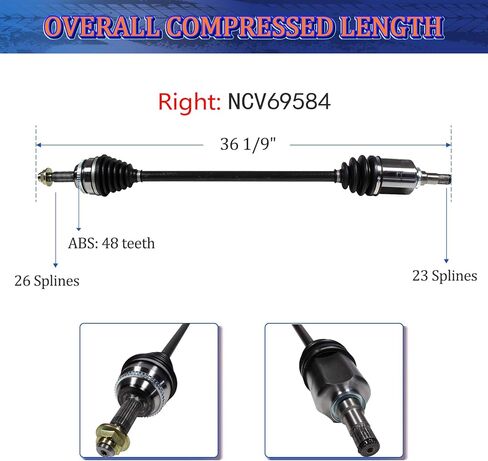 Maxfavor CV Axle Drive Shaft fit for Toyota Matrix 2003-2008 Pontiac Vibe 2003 2004 2005 2006 2007 2008 1.8L FWD Automatic, Front Driver Passenger Side in Saudi Arabia