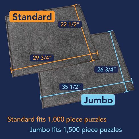 Bits and Pieces Lightweight Jigsaw Puzzle Board with Drawers, 36" x 27" - 5.5 Pounds Low Weight Felt Portable Puzzle Board - 4 Piece Sorting Trays - Jumbo 1500 Piece Size in Saudi Arabia