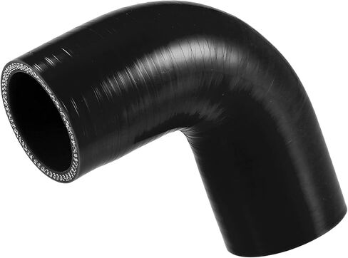1 Pcs ID 48mm Universal Car Hose Coolant Hose 90 Degrees High Temperature - Silicone Black in Saudi Arabia