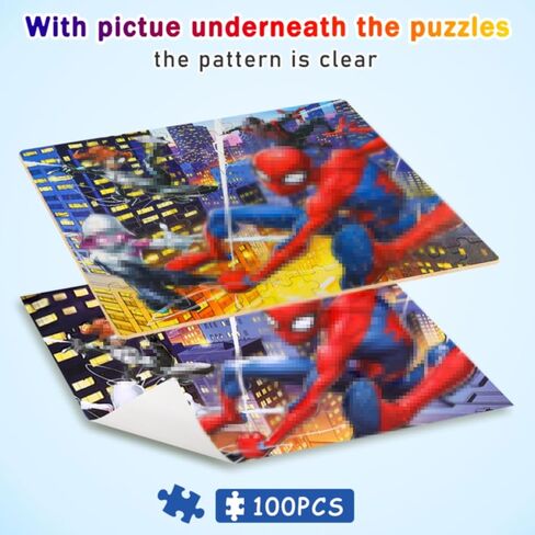 Puzzles for Kids Ages 4-8,Kids Puzzle in a Metal Box,Cute Kid Small Toys Puzzles,Children Boys Girls Learning Educational Toy,100 Pieces in Saudi Arabia