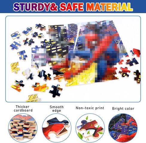 Puzzles for Kids Ages 4-8,Kids Puzzle in a Metal Box,Cute Kid Small Toys Puzzles,Children Boys Girls Learning Educational Toy,100 Pieces in Saudi Arabia