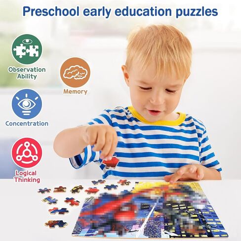Puzzles for Kids Ages 4-8,Kids Puzzle in a Metal Box,Cute Kid Small Toys Puzzles,Children Boys Girls Learning Educational Toy,100 Pieces in Saudi Arabia