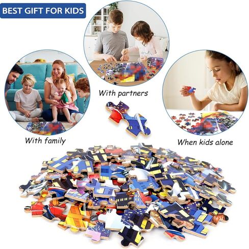 Puzzles for Kids Ages 4-8,Kids Puzzle in a Metal Box,Cute Kid Small Toys Puzzles,Children Boys Girls Learning Educational Toy,100 Pieces in Saudi Arabia