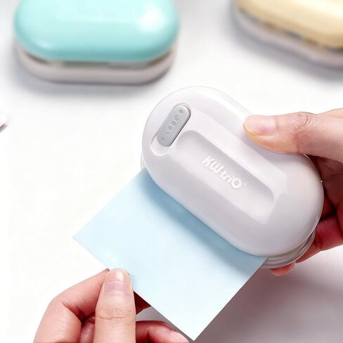 3 Hole Punch for Binders - Portable 28mm Spacing Manual Puncher, Mint Green in Saudi Arabia