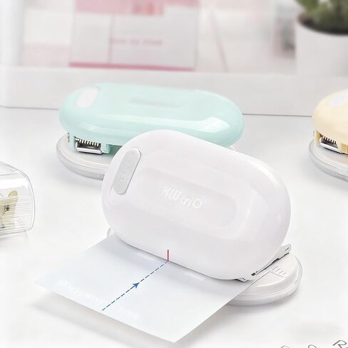 3 Hole Punch for Binders - Portable 28mm Spacing Manual Puncher, Mint Green in Saudi Arabia