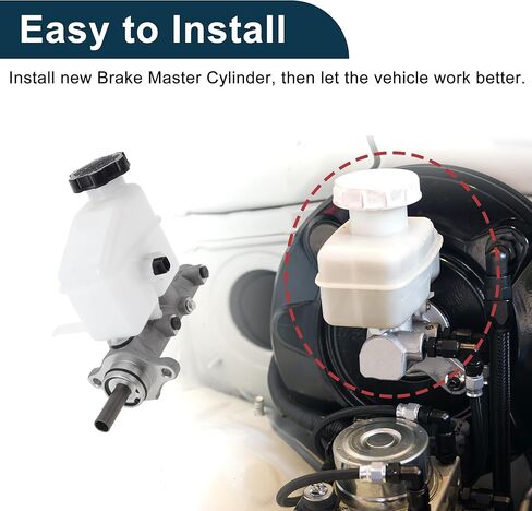 Brake Master Cylinder with Reservoir No.585102L500/M630675 for Kia Forte 2010-2010 Hydraulic Master Cylinder Aluminum Alloy,Plastic 1 Pc in Saudi Arabia