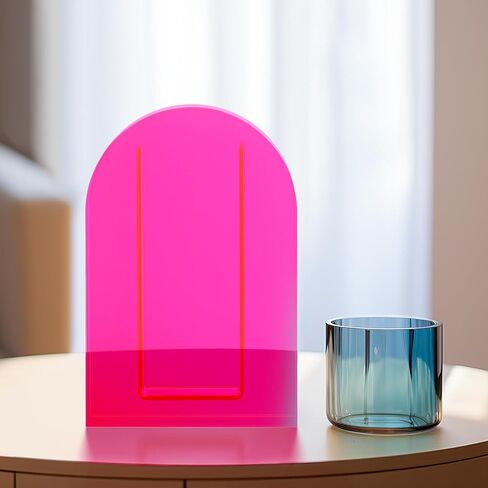 Navaris Acrylic Vase - Iridescent Flower Vase for Modern Chic Home Office Room Decor - Trendy Funky Aesthetic for Centerpieces - Transparent Geometric Design in Saudi Arabia