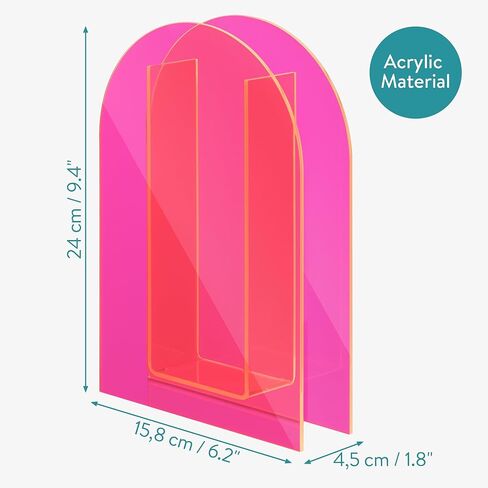 Navaris Acrylic Vase - Iridescent Flower Vase for Modern Chic Home Office Room Decor - Trendy Funky Aesthetic for Centerpieces - Transparent Geometric Design in Saudi Arabia
