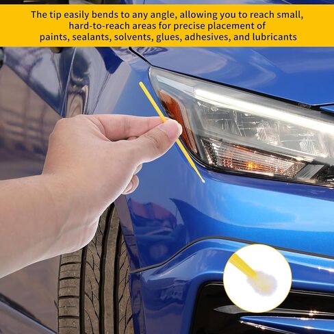 100 Pcs Touch Up Paint Brushes Repair Paint Brushes Disposable Micro Paints Chip Repair Applicators for Automotive Paints Chip Repairs Disposable Micro Applicators Clearance Cleaning 2.5mm(Yellow) in Saudi Arabia