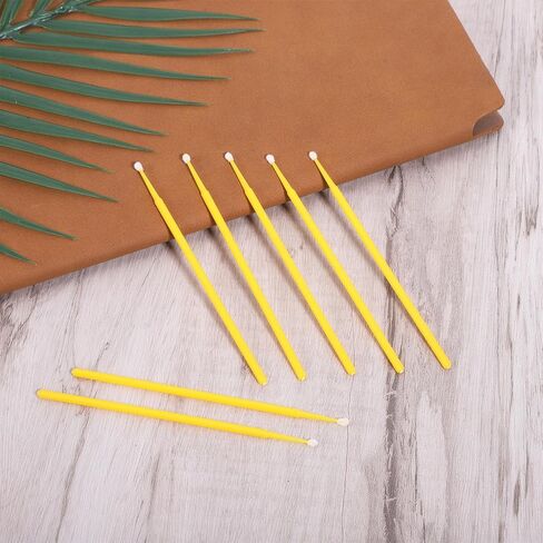 100 Pcs Touch Up Paint Brushes Repair Paint Brushes Disposable Micro Paints Chip Repair Applicators for Automotive Paints Chip Repairs Disposable Micro Applicators Clearance Cleaning 2.5mm(Yellow) in Saudi Arabia