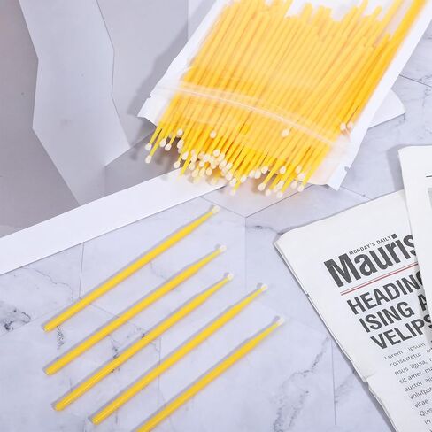 100 Pcs Touch Up Paint Brushes Repair Paint Brushes Disposable Micro Paints Chip Repair Applicators for Automotive Paints Chip Repairs Disposable Micro Applicators Clearance Cleaning 2.5mm(Yellow) in Saudi Arabia
