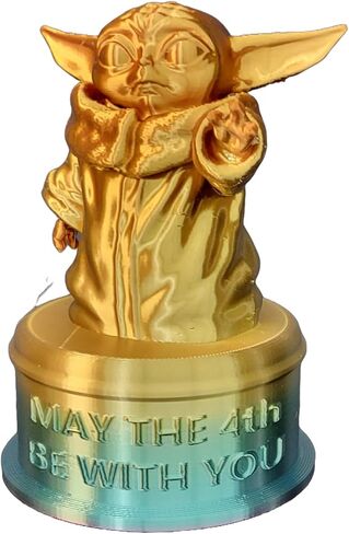 كأس Znet3D Baby Yoda Grogu 'May The 4TH Be with You' - 4.5 بوصة متعدد الألوان - جائزة أو هدية مثالية (متعدد الألوان) in Kuwait