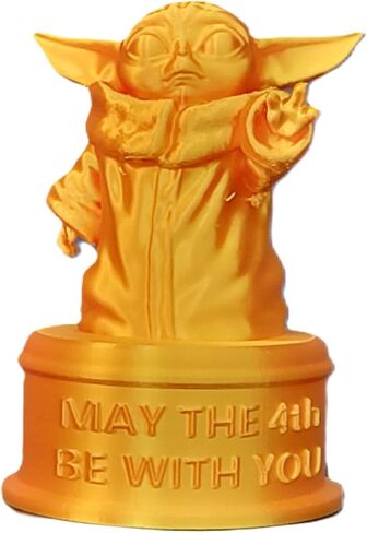 Znet3D Baby Yoda Grogu ‘May The 4TH Be with You’ Trophy - 4.5 Inch Multi-Color - Perfect Award or Gift (Multicolor) in Saudi Arabia