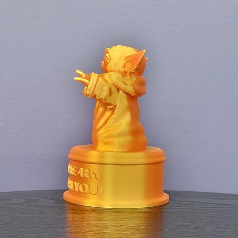 Znet3D Baby Yoda Grogu ‘May The 4TH Be with You’ Trophy - 4.5 Inch Multi-Color - Perfect Award or Gift (Multicolor) in Saudi Arabia