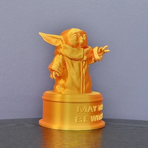 Znet3D Baby Yoda Grogu ‘May The 4TH Be with You’ Trophy - 4.5 Inch Multi-Color - Perfect Award or Gift (Multicolor) in Saudi Arabia