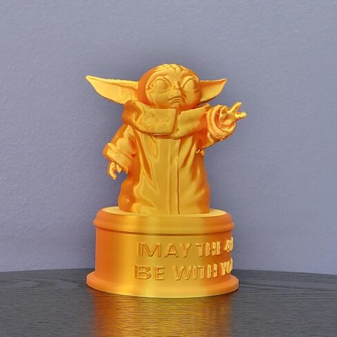 Znet3D Baby Yoda Grogu ‘May The 4TH Be with You’ Trophy - 4.5 Inch Multi-Color - Perfect Award or Gift (Multicolor) in Saudi Arabia