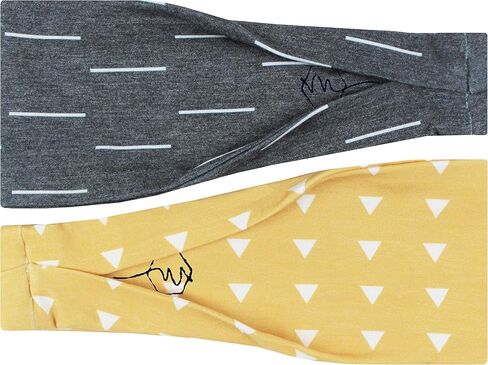 مجموعة مافين ثريد سييرا مكونة من قطعتين، عصابات رأس للتمرين للنساء، عصابة رأس للجري الرياضي للتمرين، عصابة رأس رياضية للتمارين الرياضية واليوجا 4 بوصات سميكة غير قابلة للانزلاق للنساء، عبوتان in Kuwait