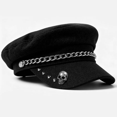 12Pcs Skull Metal Goth Studs for Leather Craft & Clothing, Gothic Conchos Rivets Spikes for DIY Leathercraft Decoration Punk Rock Style Clothing Accessories（Black+Dark ） in Saudi Arabia