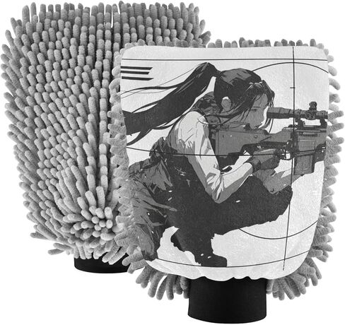 AIXIWAWA Anime Killer Print Car Wash Mitt Washing Glove Scratch Free Water Absorbent 2 Pack Large in Saudi Arabia