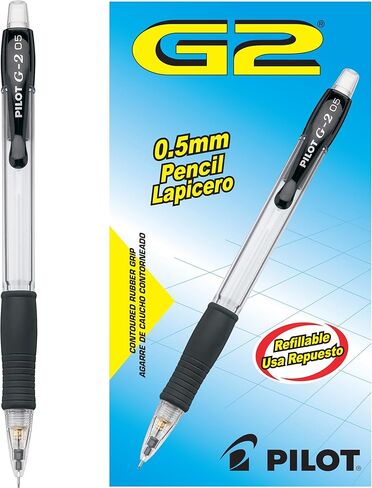 Pilot G2 Mechanical Pencil, 0.5 Mm, Hb (#2.5), Black Lead, Clear/black Accents Barrel, Dozen in Saudi Arabia