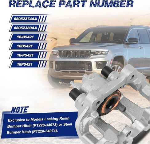 Rear Right Brake Caliper Compatible with Dodge Durango 2011-2023 / Jeep Grand Cherokee WK2 2011-2022# 68052374AA, 68052380AA, 18-B5421, 18B5421, 18-P5421, 18P5421 in Saudi Arabia