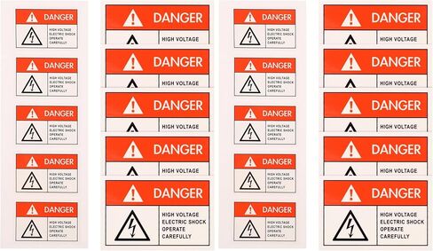 IMIKEYA 10Pcs Danger Warning Stickers High Voltage Warning Label Electrical Shock Hazard Vinyl Stickers for Machine Shop Factory Road in Saudi Arabia