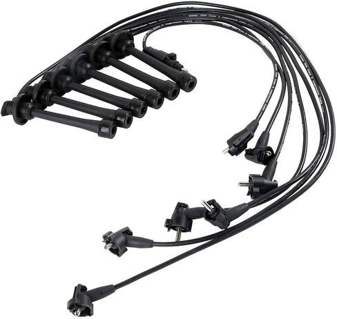 Ignition Spark Plug Wires 5mm (7PC Set) for 1993-1997 Toyota Land Cruiser for 1996-1997 Lexus LX450 in Saudi Arabia