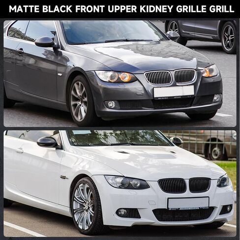 2PCS Front Kidney Grille Grill for BMW E46 2002-2004 for BMW 320i / 330i / 330xi 2001-2004 | 4 Door Sedan | Gloss Black in Saudi Arabia