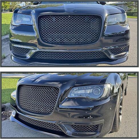 Spec-D Tuning Black SRT Style Hood Grille Compatible with 2015-2019 Chrysler 300 in Saudi Arabia