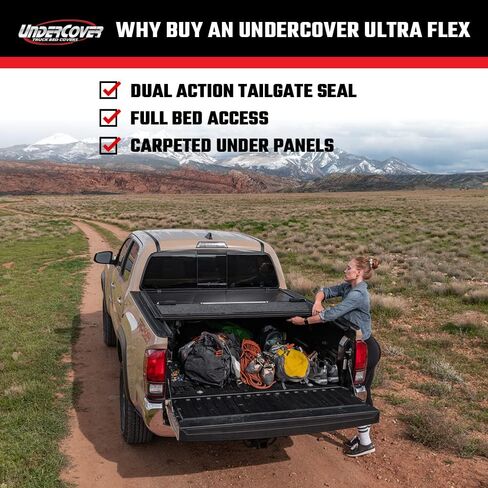 RealTruck UnderCover ArmorFlex غطاء سرير شاحنة صلب قابل للطي | AX12029 | يناسب 2023 - 2025 Chevy/GMC Colorado/Canyon سرير 5 أقدام و2 بوصة (62 بوصة) in Saudi Arabia