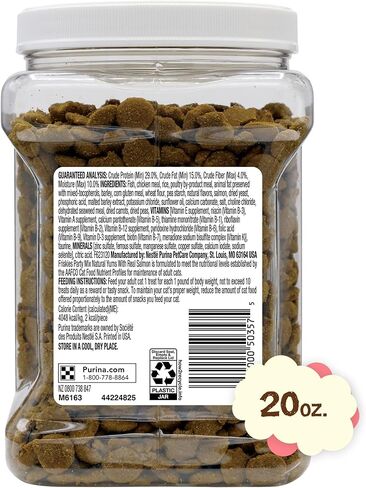 Purina Friskies Natural Cat Treats, Party Mix Natural Yums With Real Salmon and Vitamins, Minerals & Nutrients - (10) 2.1 oz. Pouches in Saudi Arabia