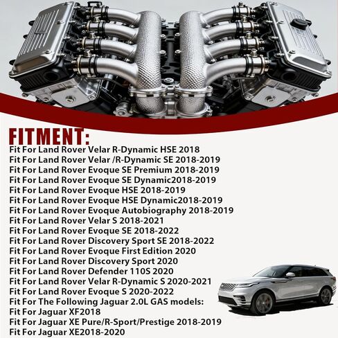 Timing Chain Kit With VT Sproket Fit For Land Rover Velar Evoque Discovery Defender Jaguar XE XF F-Type Range Rover PT204 AJ20P4 2.0L 2018-2023 LR123811 LR142279 LR142281 in Saudi Arabia