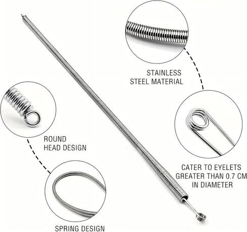 Efficient Threader Universal Rope Threader with Spring-Loaded Eye, Ideal Home Sewing and Multi-Purpose Elastic Waistband Tool Spring Loaded Durable Accessories 2Pcs in Saudi Arabia