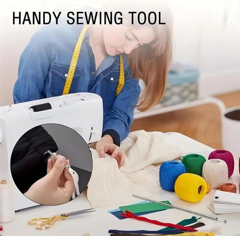 Efficient Threader Universal Rope Threader with Spring-Loaded Eye, Ideal Home Sewing and Multi-Purpose Elastic Waistband Tool Spring Loaded Durable Accessories 2Pcs in Saudi Arabia