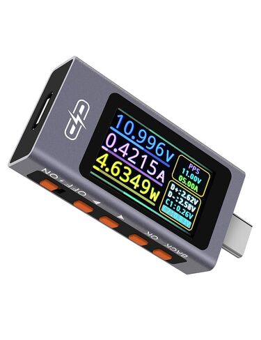جهاز اختبار USB UT01C، جهاز اختبار كابل USB C 3.3-30 فولت 0-12 أمبير، جهاز اختبار الطاقة الحالي للجهد المتعدد، قياس التموج للكشف عن بروتوكول الشحن السريع، PD2.0/PD3.1، QC2.0/QC3.0/QC4.0 (أرجواني) in Kuwait