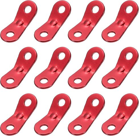 PATIKIL Tent Rope Tensioner, 12 Pcs Tent Guyline Adjusters Rope Buckle Aluminum Alloy Cord Tightener for Outdoor Camping Hiking Accessories,Red in Saudi Arabia