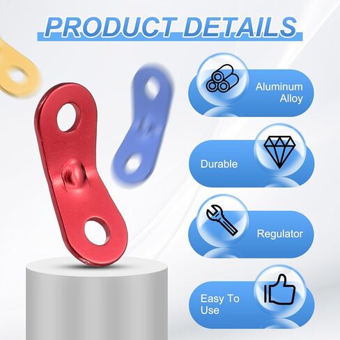 PATIKIL Tent Rope Tensioner, 12 Pcs Tent Guyline Adjusters Rope Buckle Aluminum Alloy Cord Tightener for Outdoor Camping Hiking Accessories,Red in Saudi Arabia