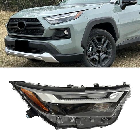 المصباح الأمامي مع ضوء إشارة الانعطاف الهالوجين مناسب لـ 2022-25 Toyota RAV4 Adventure/Trail/TRD للطرق الوعرة/XLE/XLE Premium 2023-2024 RAV4 LE USA مصباح أمامي مدمج (الراكب الأيمن) RH 81110-0R350 RV22A01-1R in Kuwait