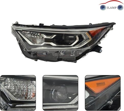 Headlight W/Halogen Turn Signal Light Fit For 2022-25 Toyota RAV4 Adventure/Trail/TRD Off-Road/XLE/XLE Premium 2023-2024 RAV4 LE USA Built HeadLamp (Right Passenger) RH 81110-0R350 RV22A01-1R in Saudi Arabia