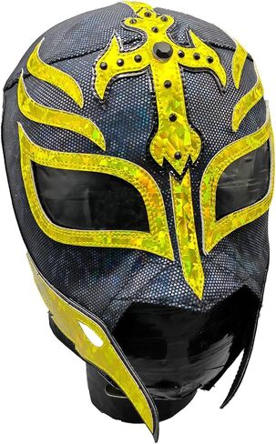 Generic Rey Mysterio Wrestling Mask 619 Luchador Lucha Libre Mexicana Mask Yellow and Black in Saudi Arabia