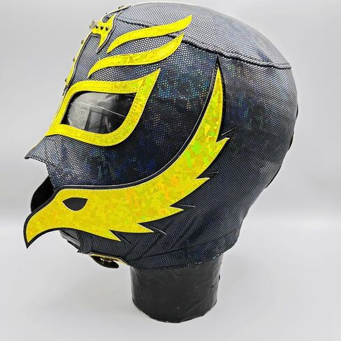 Generic Rey Mysterio Wrestling Mask 619 Luchador Lucha Libre Mexicana Mask Yellow and Black in Saudi Arabia