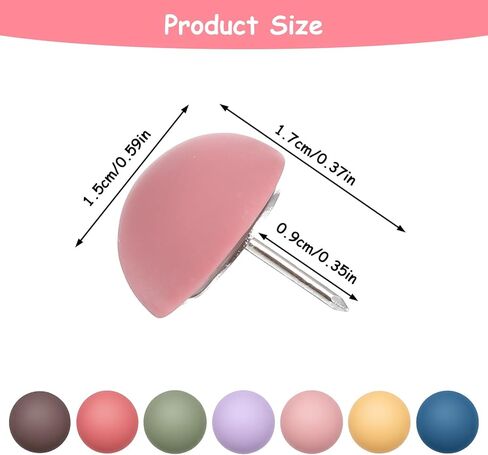 Sibba 30 Pcs Matte Push Pins, Cute Bulletin Board Push Pins, Reusable Round Colorful Pushpins for Cork Boards Photos Calendar Classroom Office in Saudi Arabia